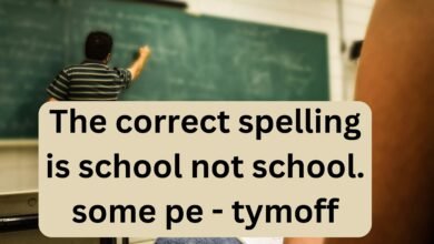 The correct spelling is school not school. some pe - tymoff